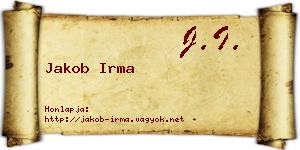 Jakob Irma névjegykártya